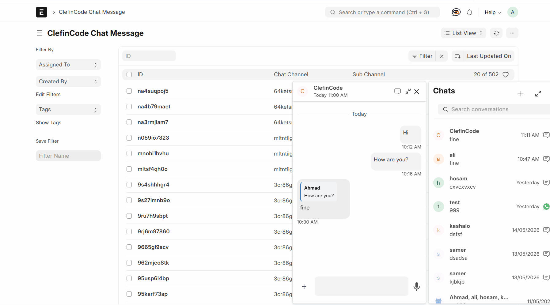 Web — Edit message dialog