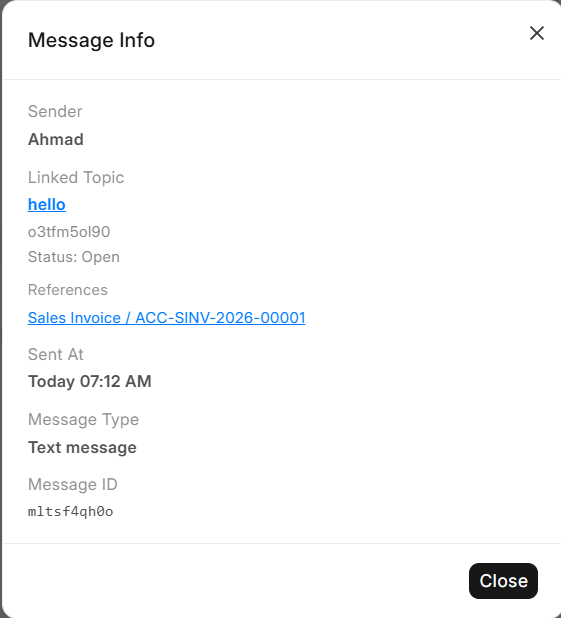 Web — Message info