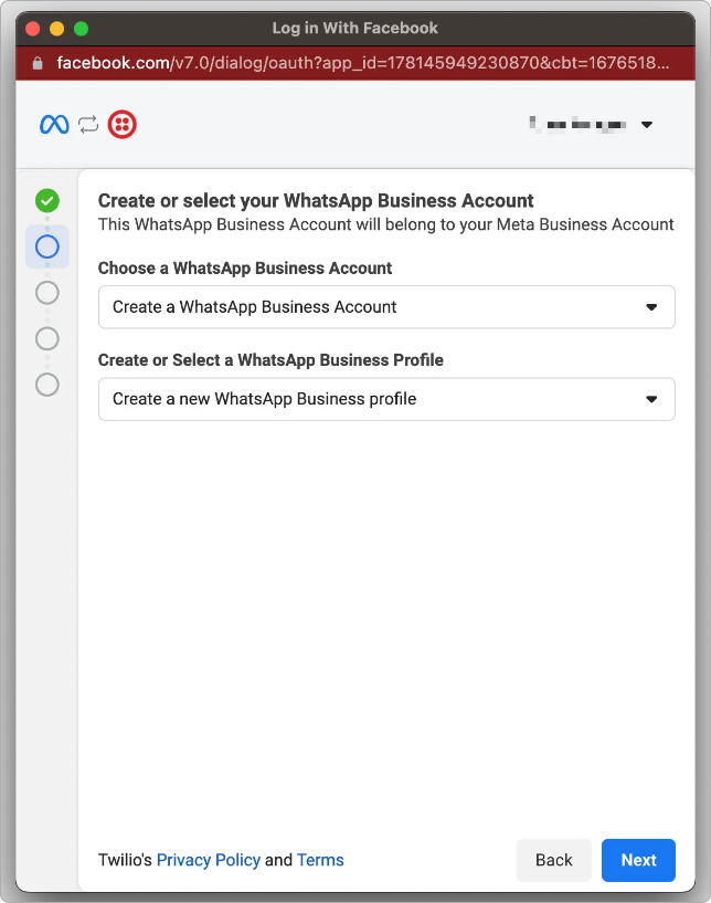 Create WABA